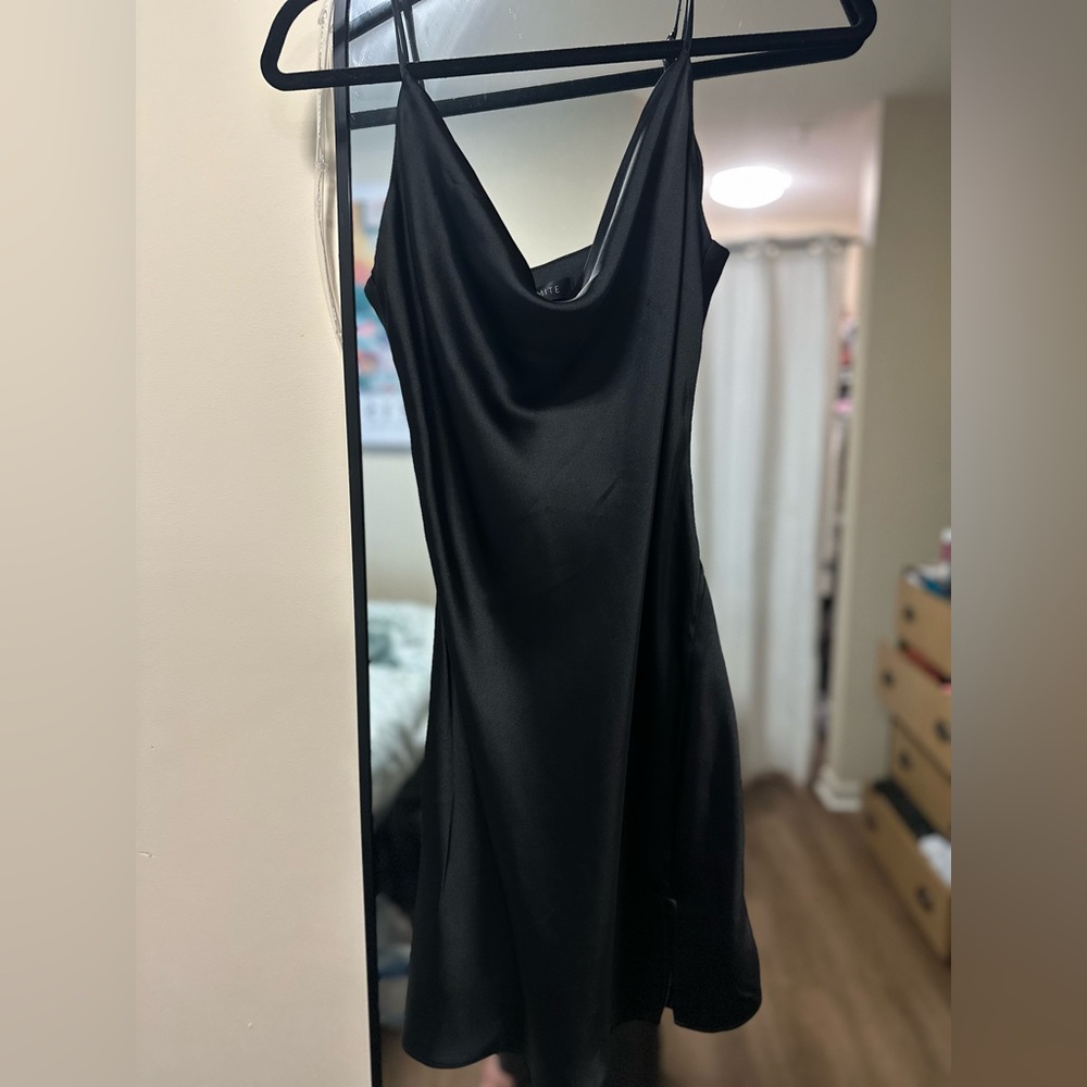 Mini scoop silk dress